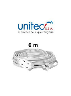 Extensión eléctrica 6mts - awg Unitec