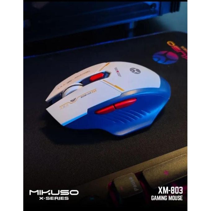 Mouse inalámbrico gamer Mikuso XMP-803 rosado