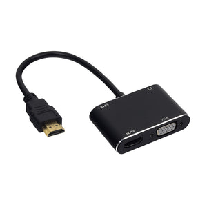 Calble convertidor HDMI macho a VGA + HDMI hembra Jaltech