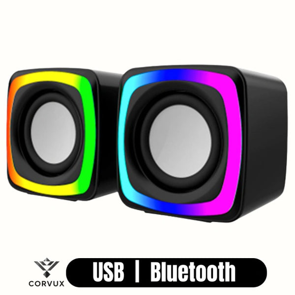 Parlantes USB RGB para PC + Bluetooth C6 Jaltech