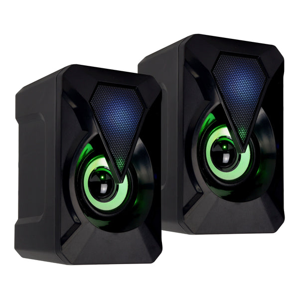 Parlantes USB RGB para PC X2 + tipo c