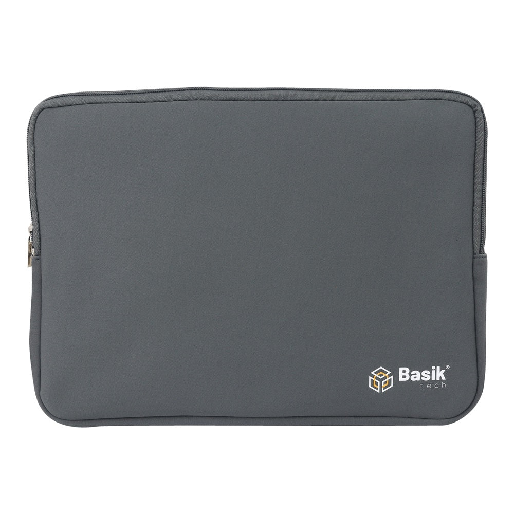 Funda portátil 14" gris con cierre Basik