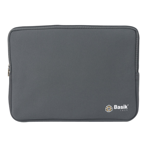 Funda portátil 14" gris con cierre Basik