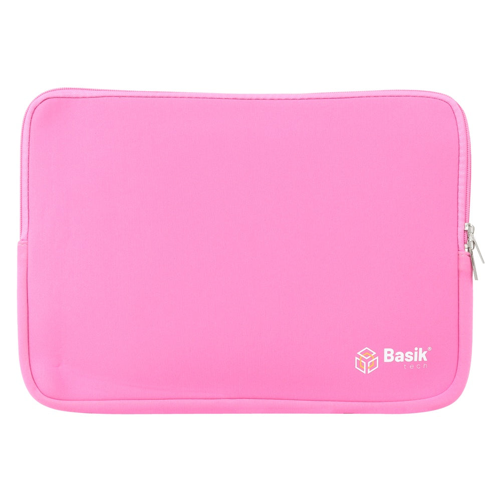 Funda portátil 14" rosa con cierre Basik