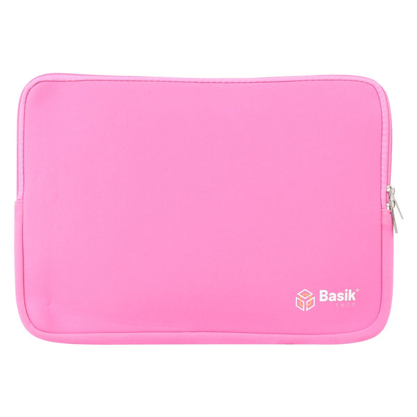 Funda portátil 14" rosa con cierre Basik