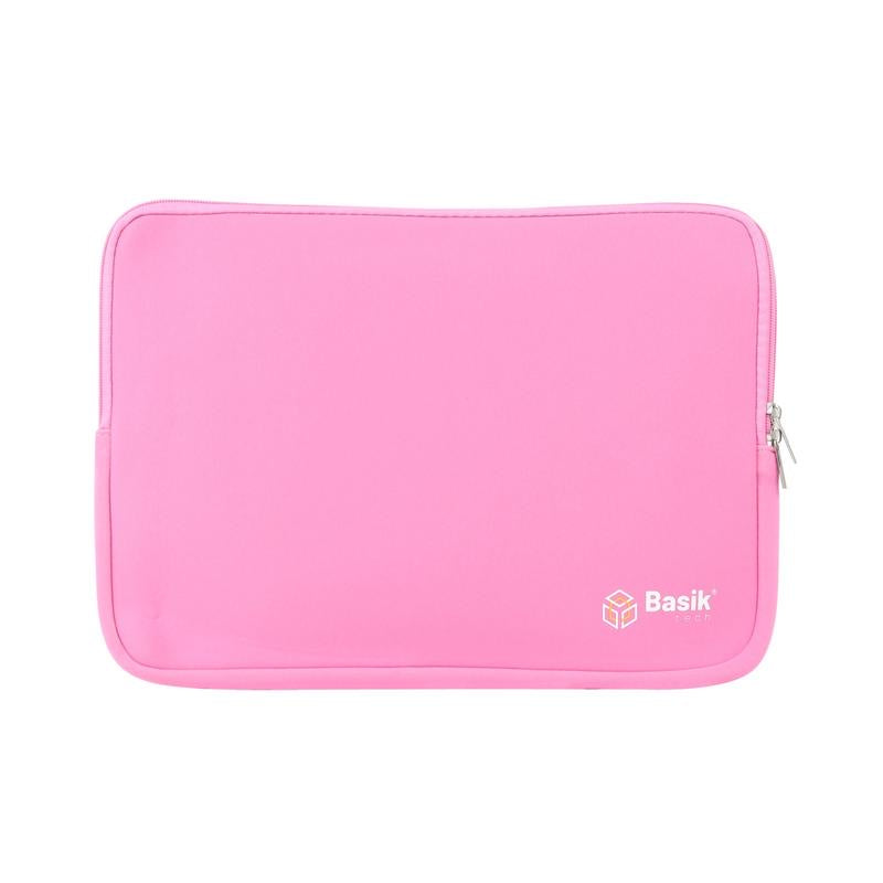 Funda portátil 15" rosa con cierre Basik