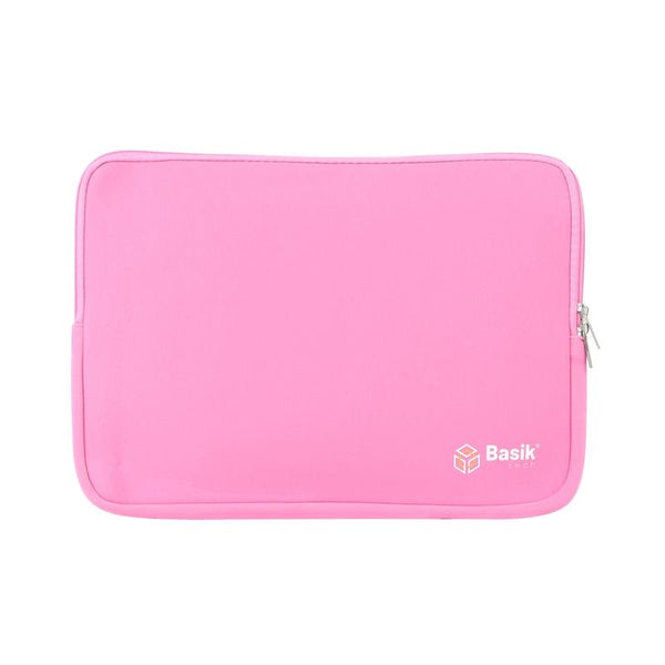 Funda portátil 15" rosa con cierre Basik