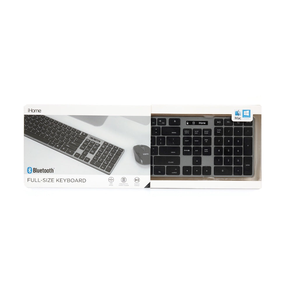 Teclado Bluetooth ihome full slim IMACK134B-WM