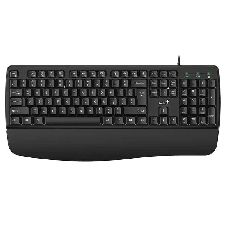 Teclado cableado Genius KB-123 reposa muñecas
