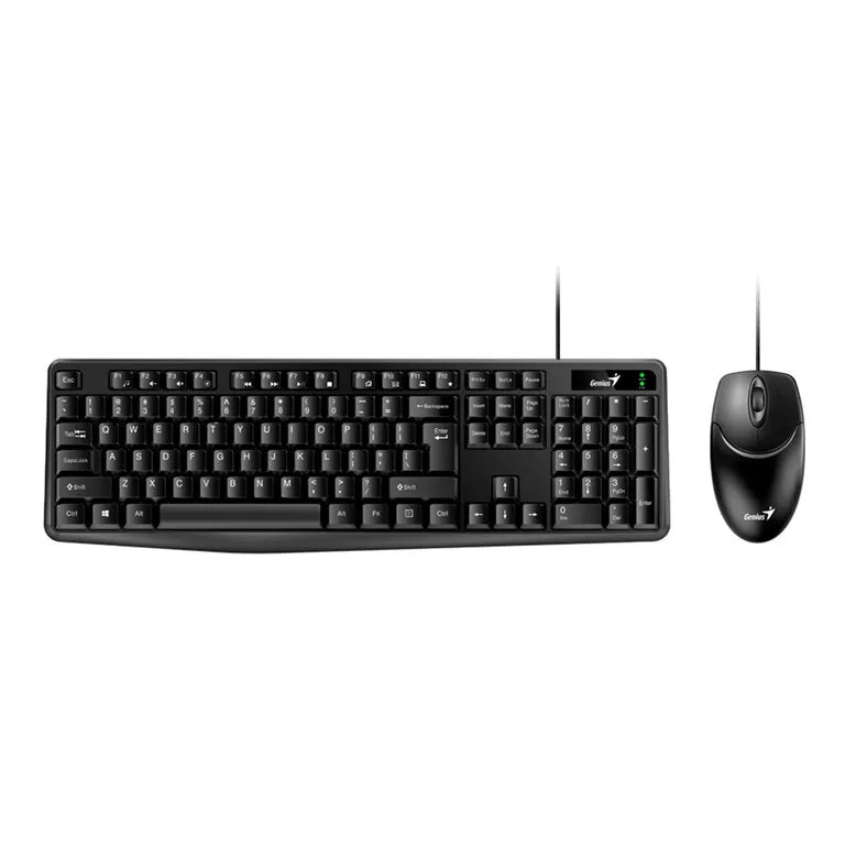 Combo USB cableado teclado y mouse KM-170 negro Genius
