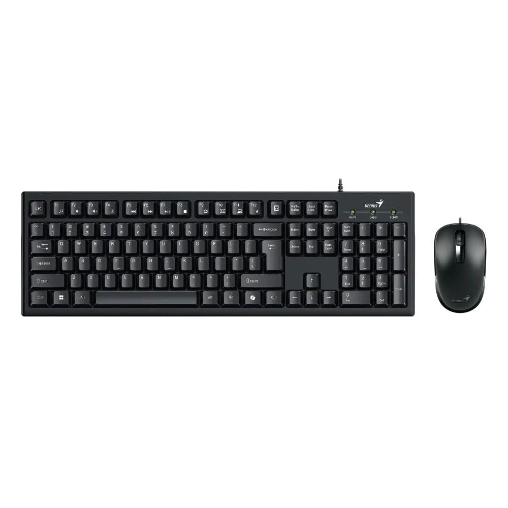 Combo USB cableado teclado y mouse KM-100SE negro Genius