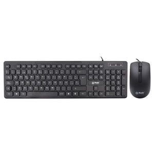 Combo USB cableado teclado y mouse basik- 9307