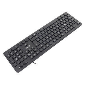 Combo USB cableado teclado y mouse basik- 9307