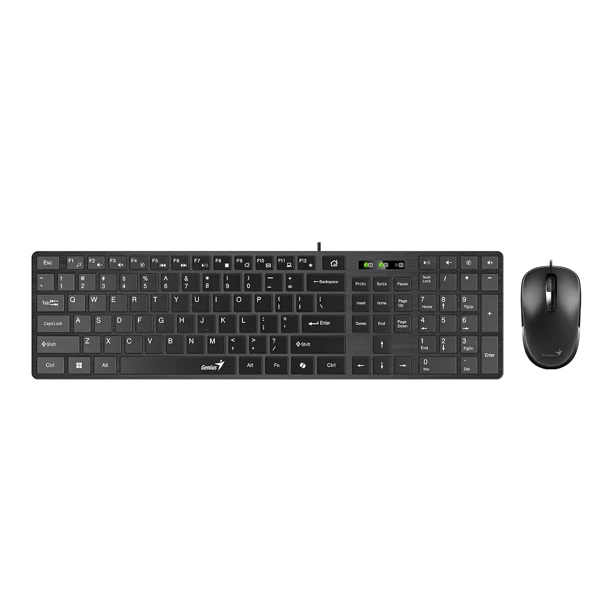 Combo USB cableado teclado y mouse C126 SlimStar negro Genius