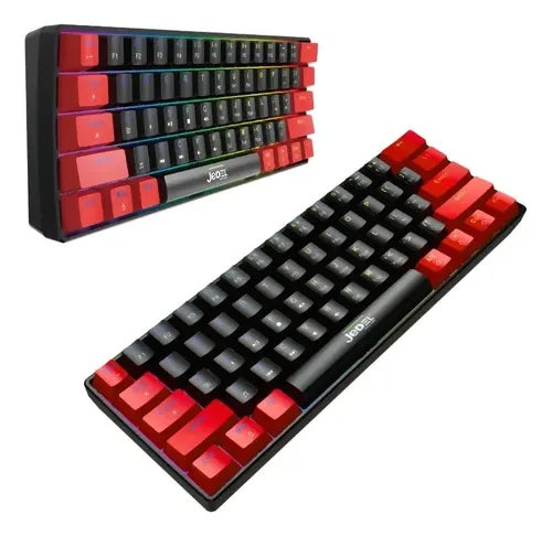 Teclado gamer mecánico Jedel switch rojo KL141
