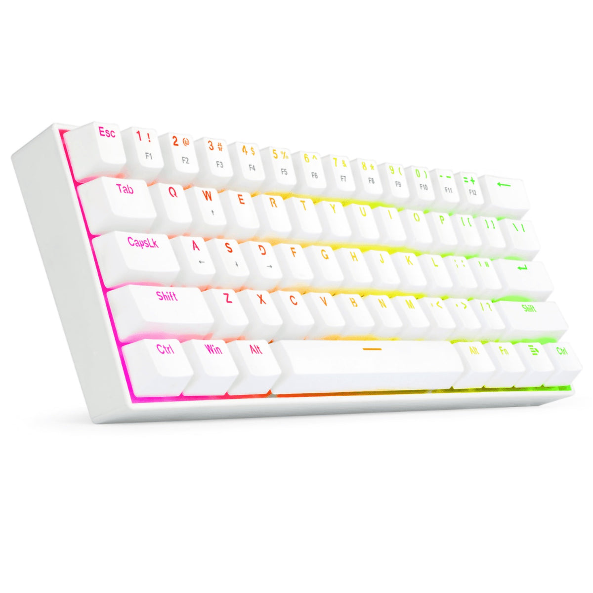 Teclado mecánico gamer H61K blanco 60% usb-tipoc Havit