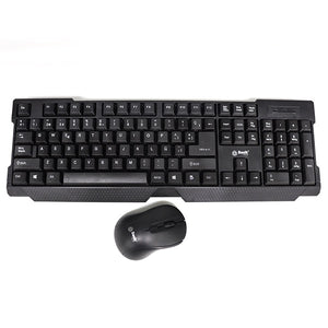 Combo inalámbrico teclado y mouse negro Basik eco BSK-300C