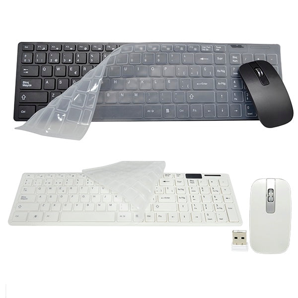 Combo inalámbrico teclado y mouse WX01 tecla plana negrojaltech