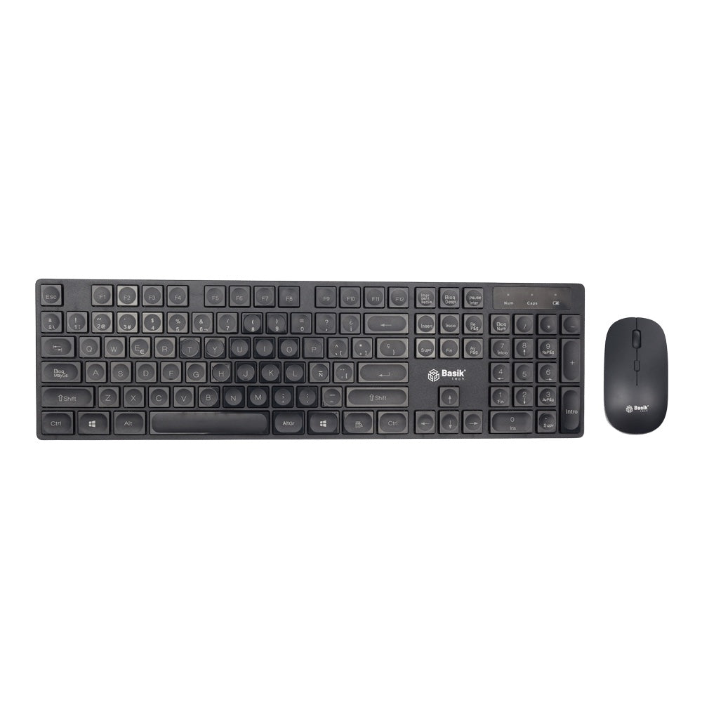 Combo inalámbrico teclado y mouse BasikTech BSK-02 blanco
