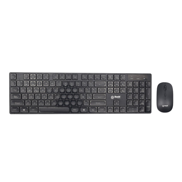 Combo inalámbrico teclado y mouse BasikTech BSK-02 blanco