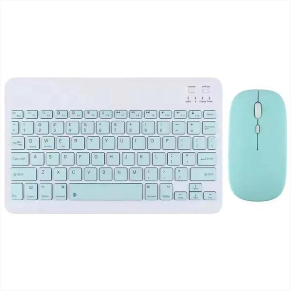 Combo inalámbrico teclado y mouse MINI Bluetooth plateado