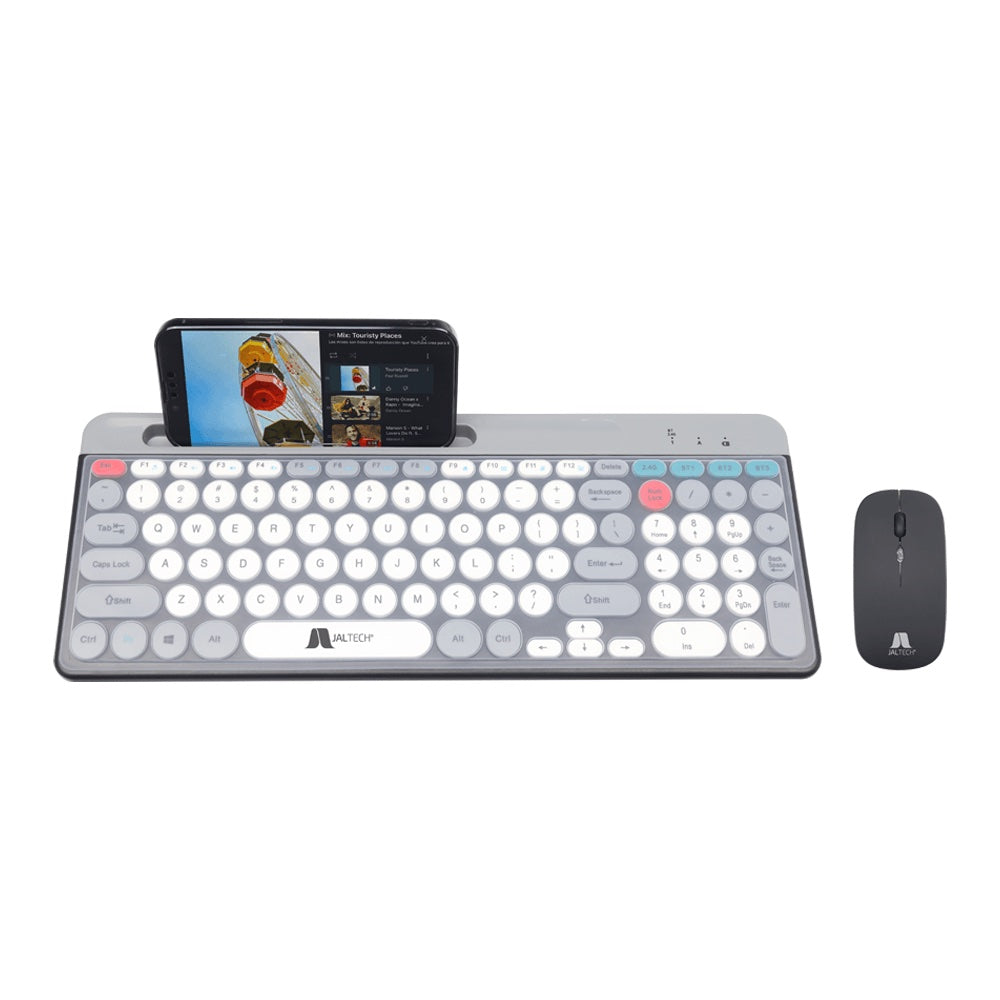 Combo inalámbrico teclado y mouse azul/negro Bluetooth recarg Jaltech
