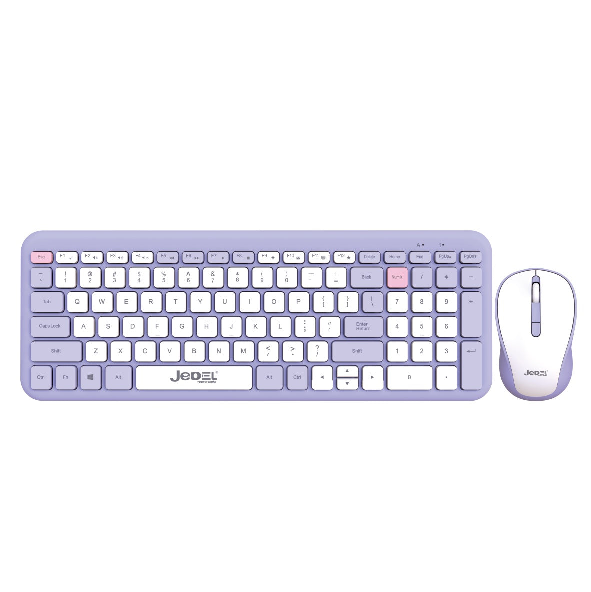 Combo inalámbrico Bluetooth teclado y mouse Jedel WS739 morado