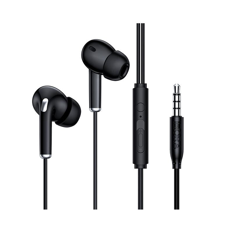 Manos libres audífonos cableado 3.5mm negro AUT123N
