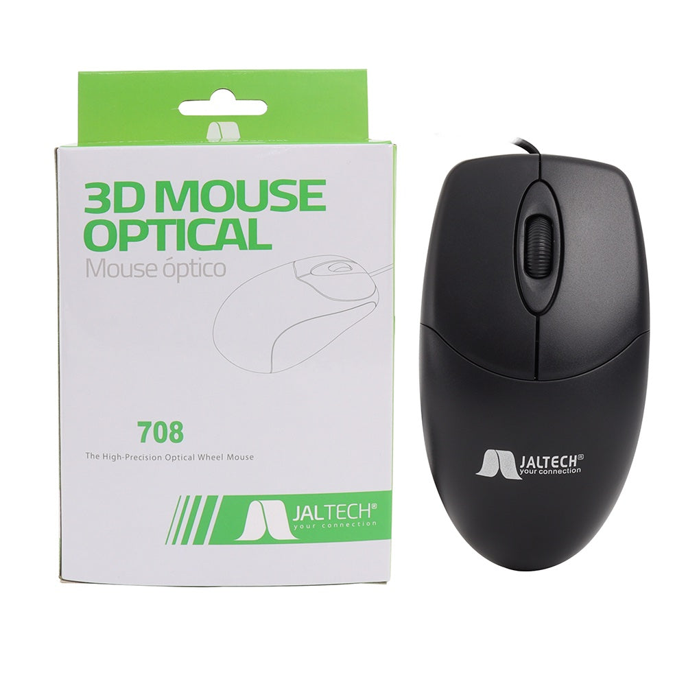 Mouse cableado USB PC negro Jaltech