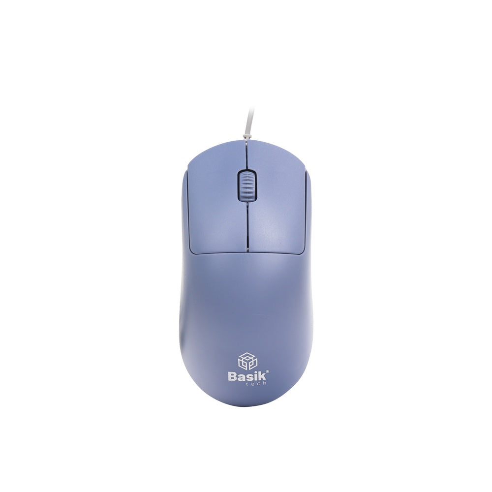 Mouse cableado USB azul Basik