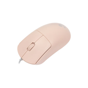 Mouse cableado USB rosado Basik