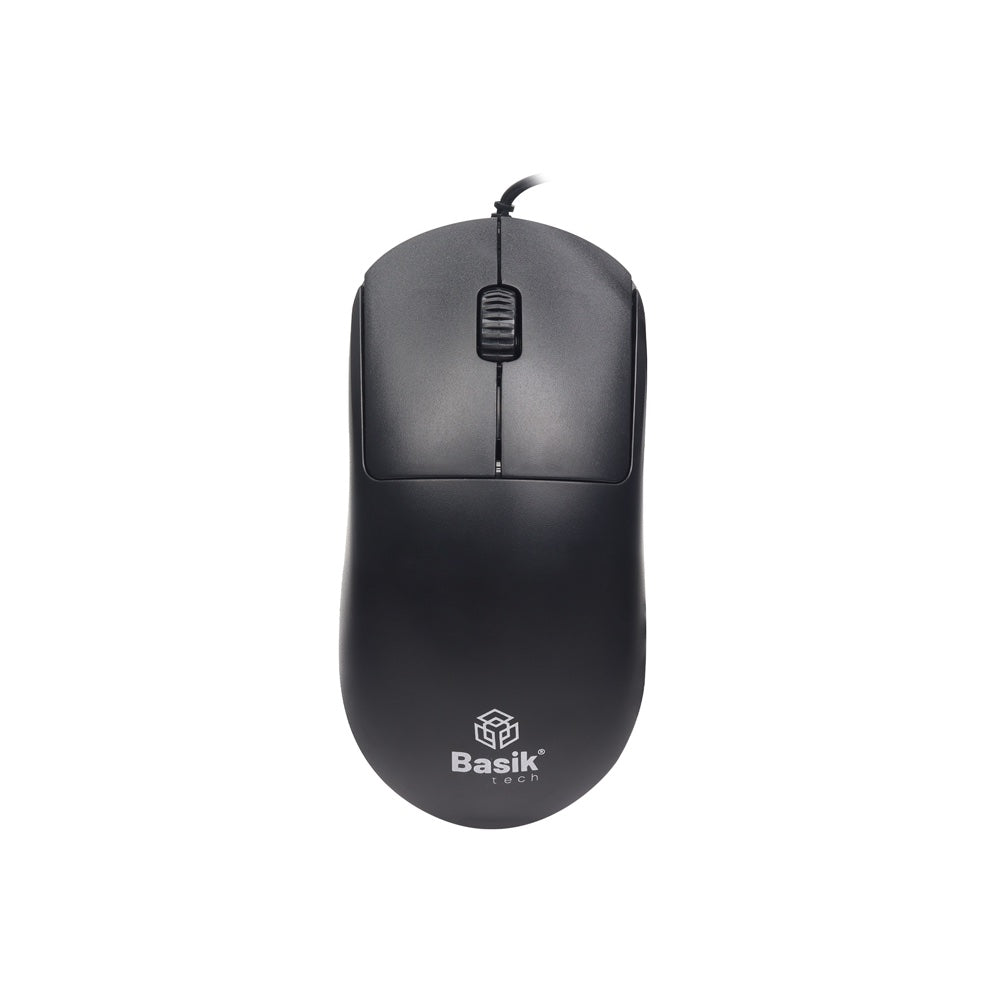 Mouse cableado USB negro Basik