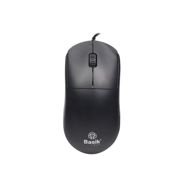 Mouse cableado USB negro Basik