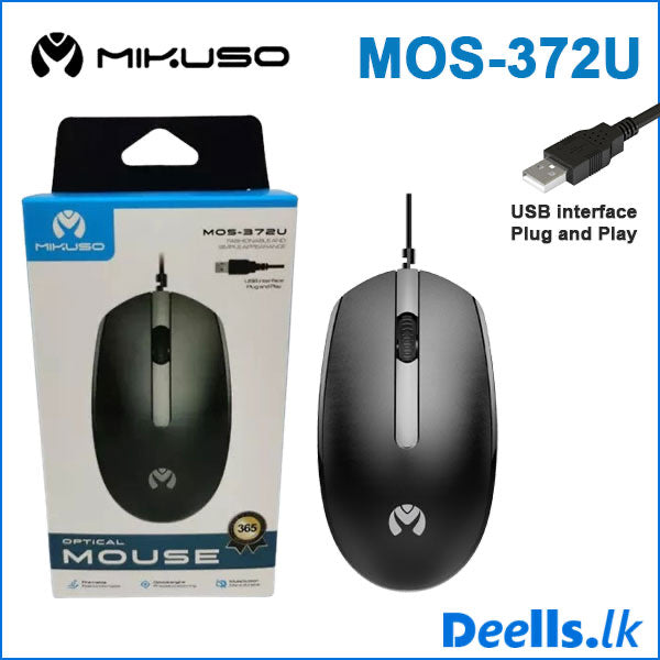 Mouse cableado Mikuso MOS-372U