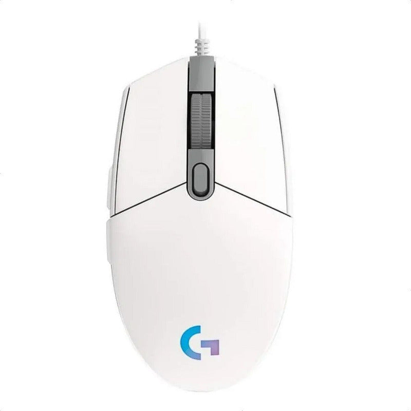 Mouse cableado Logitech G203 blanco