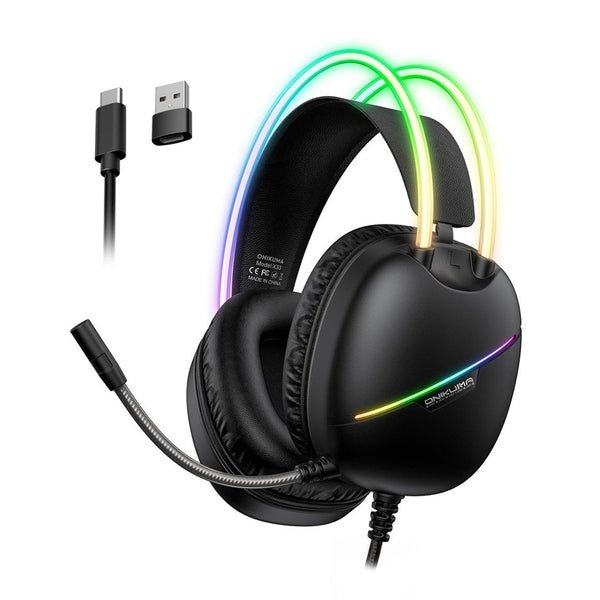 Diadema PRO gamer tipo c RGB GT-X33