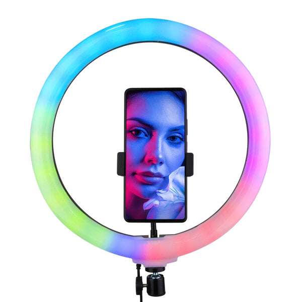 Aro de luz 33CMS RGB+tripode 2.1MTRS