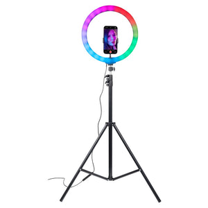 Aro de luz 33CMS RGB+tripode 2.1MTRS