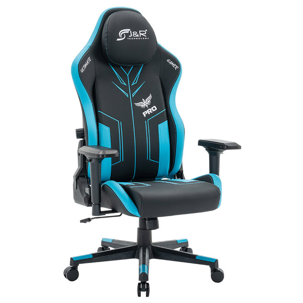 Silla gamer JYR (blue series) negra+azul