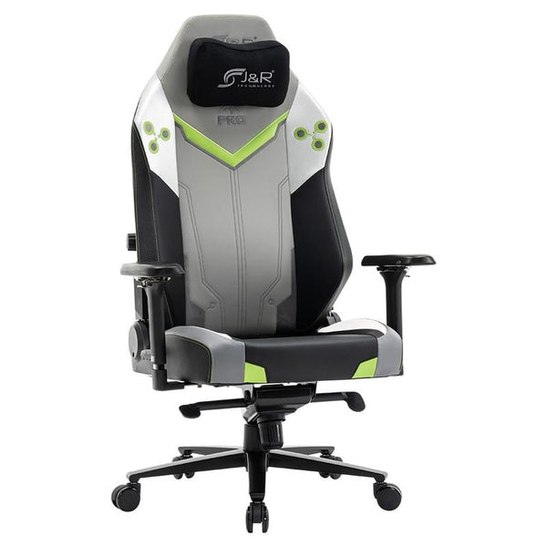 Silla gamer JYR premium (orbix) gris/verde