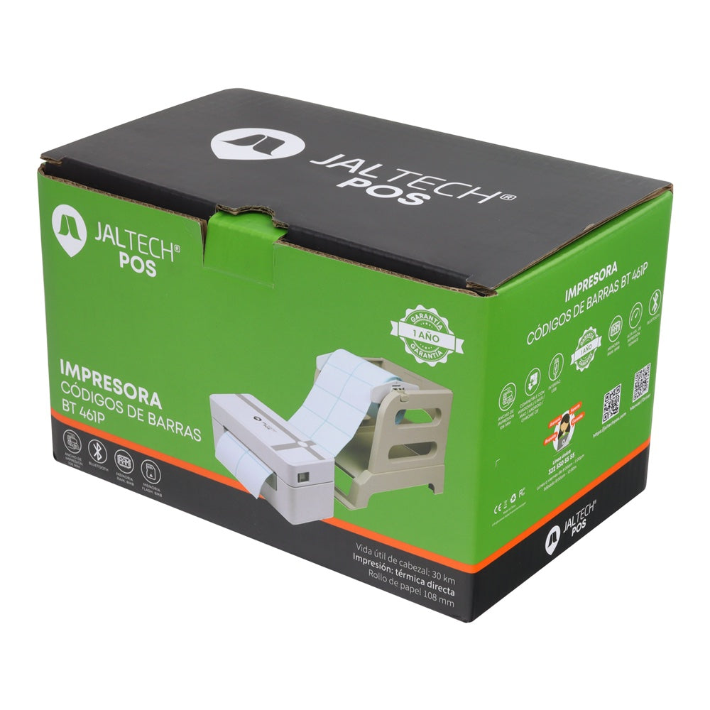 Impresora de código de barra Bluetooth Jaltech etiquetas 461P-JA