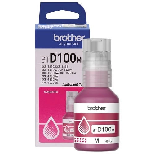 Tinta Brother magenta BTD100M 48.8ML (100% original)