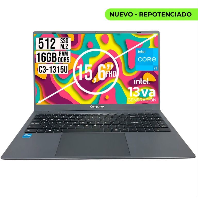 Computador portátil Compumax Core I3-1315U/SSD512GB/16GB/15.6"