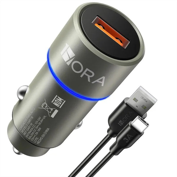 Cargador USB para carro 18W GAR116