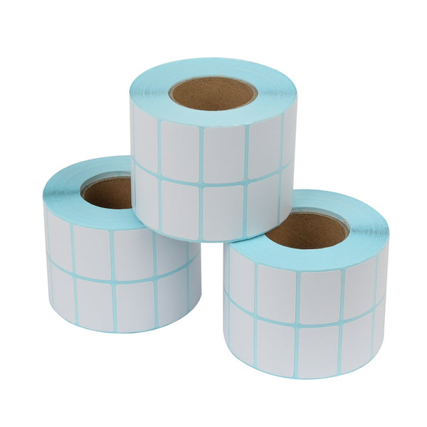 Rollo de etiqueta 30x20x3000 2 columnas 80mm térmica directa blanca