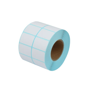 Rollo de etiqueta 30x20x3000 2 columnas 80mm térmica directa blanca